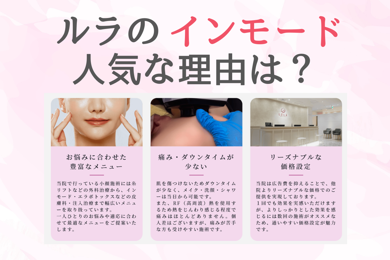 ルラクリニック　インモード　人気な理由
