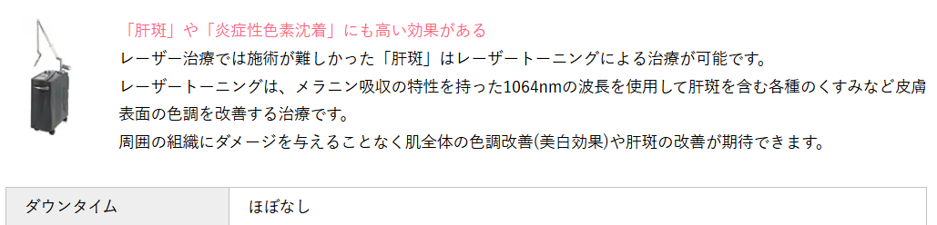 湘南のレーザートーニング