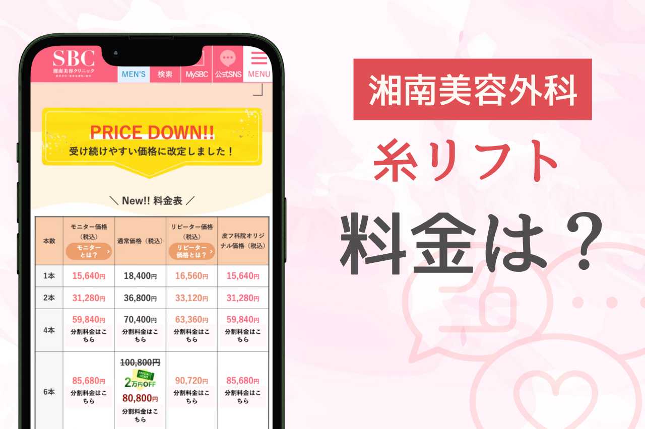 湘南　糸リフト　口コミ　料金　モニター